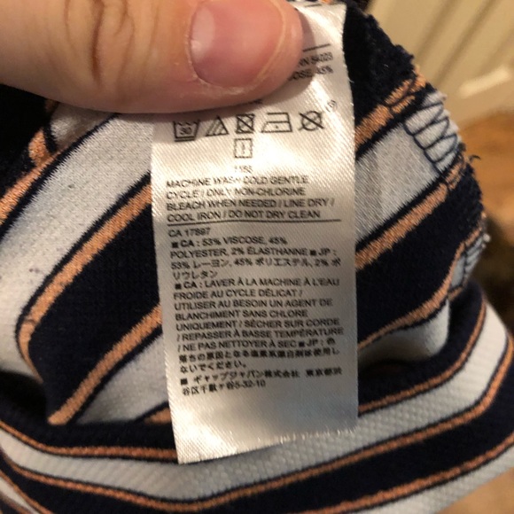 Banana Republic Pencil Dress with Blue, Orange, and Cream stripes - Picture 5 of 5